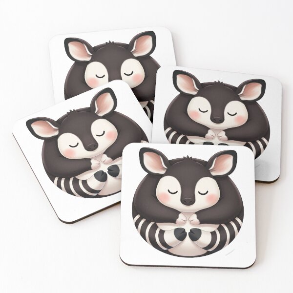 Item preview, Kawaii Round Okapi designed and sold by Teeny Quities.