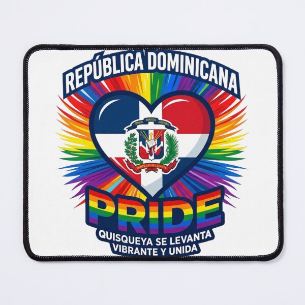 Item preview, Dominican Pride: Vibrant Heart & Rainbow Flag Emblem designed and sold by Wear Sculpt.