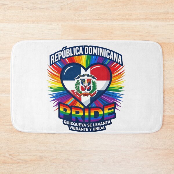 Item preview, Dominican Pride: Vibrant Heart & Rainbow Flag Emblem designed and sold by Wear Sculpt.