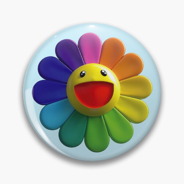 Item preview, Colorful flower with a happy smile in 3D style designed and sold by YChangShop.