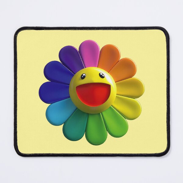 Item preview, Colorful flower with a happy smile in 3D style designed and sold by YChangShop.