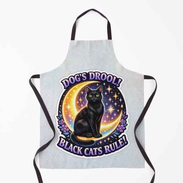 Item preview, Dogs Drool Black Cats Rule Moon Cat Design designed and sold by MysticOzzy.