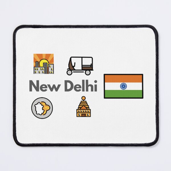 Item preview, New Delhi City Icons - India Curry & Rickshaw Travel Design designed and sold by iccdesignsshop.