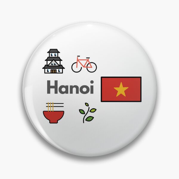 Item preview, Hanoi City Icons - Vietnam Pho & Bicycle Travel Design designed and sold by iccdesignsshop.