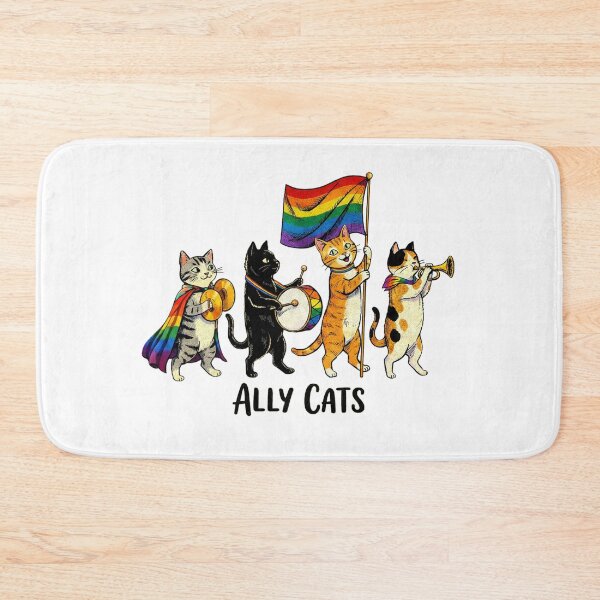 Artikelvorschau, Ally Cats Pride Parade Regenbogenflagge LGBTQ entworfen und verkauft von Jenn Inashvili.