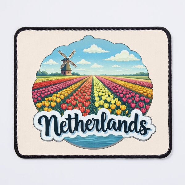 Item preview, Netherlands Tulip Fields designed and sold by Myra365Art.