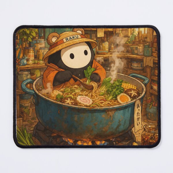 Item preview, Cozy Raku Japanese Ramen Kitchen Illustration designed and sold by RakuWorld.