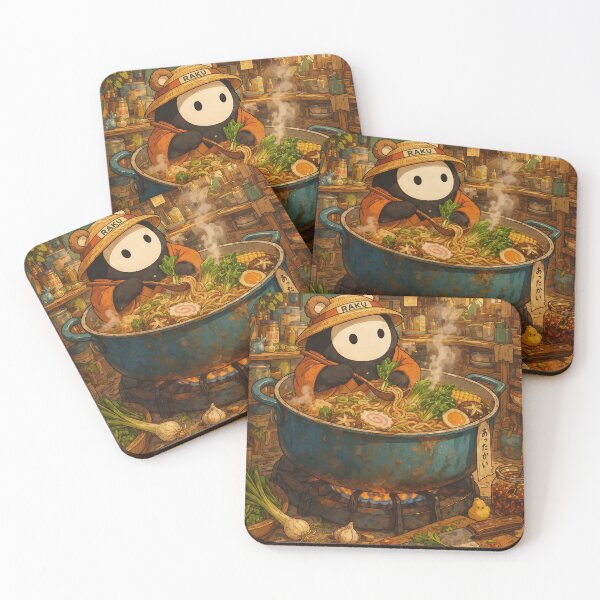 Item preview, Cozy Raku Japanese Ramen Kitchen Illustration designed and sold by RakuWorld.