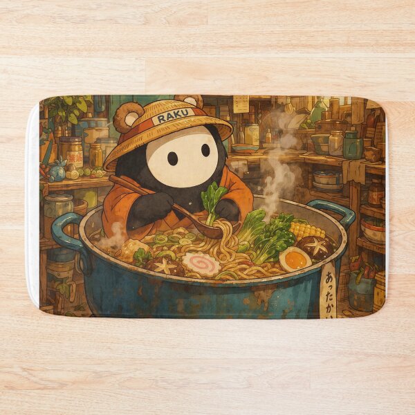 Item preview, Cozy Raku Japanese Ramen Kitchen Illustration designed and sold by RakuWorld.