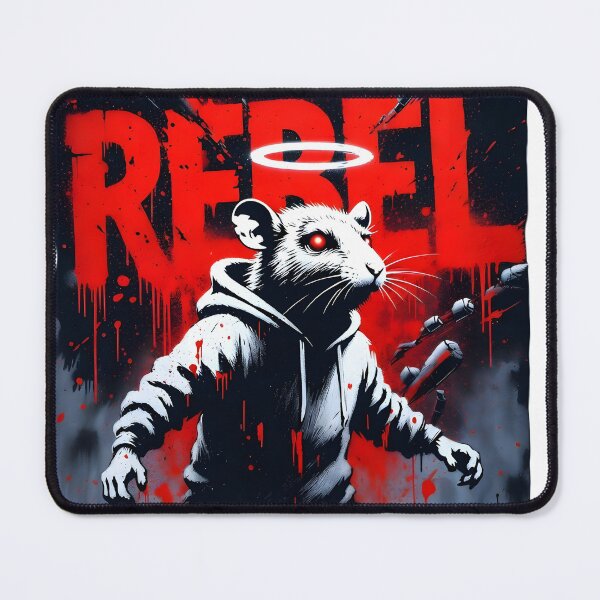 Item preview, Nobody4444 Rebel Rat with REBEL Text Graffiti designed and sold by nobody444.