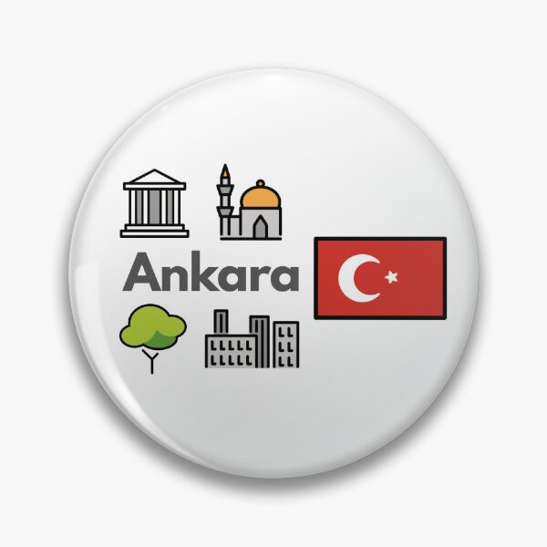 Item preview, Ankara City Icons - Turkey Capital Anitkabir Travel Design designed and sold by iccdesignsshop.