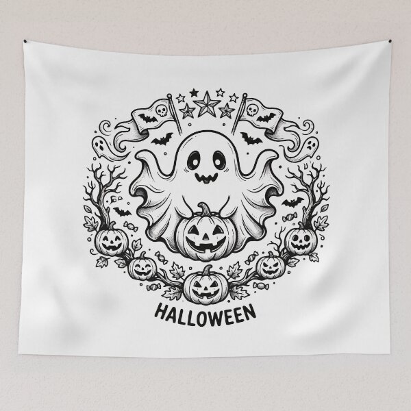 Item preview, Cute Ghost Halloween designed and sold by JrSkDesign ✅ .