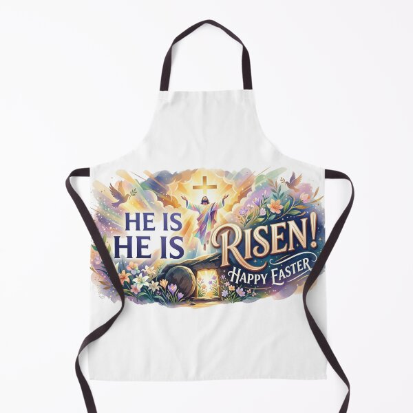 Item preview, He Is Risen Happy Easter - Elegant Floral Tomb Art designed and sold by Wear Sculpt.