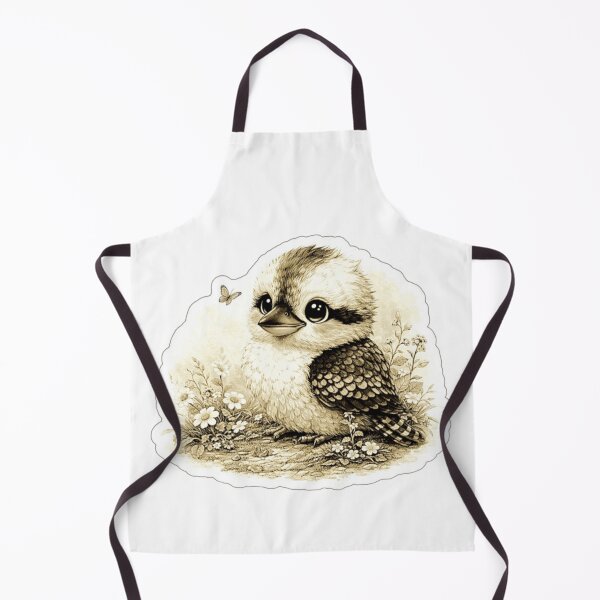 Item preview, Cute Kookaburra Chick – Vintage Style Bird Art designed and sold by BirdsRbeautiful.