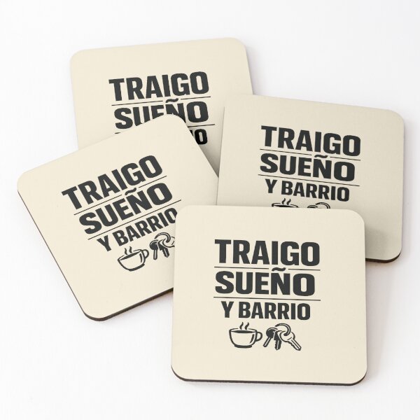 Item preview, Spanish Coffee and Keys Shirt - Traigo Sueño y Barrio designed and sold by POD DYNASTY.