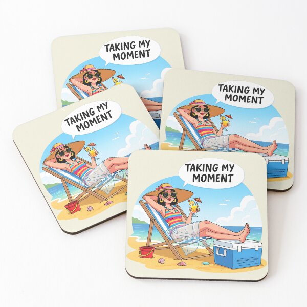 Item preview, Taking My Moment – Relaxed Beach Mom Cooler Vibes designed and sold by Sea Gem.