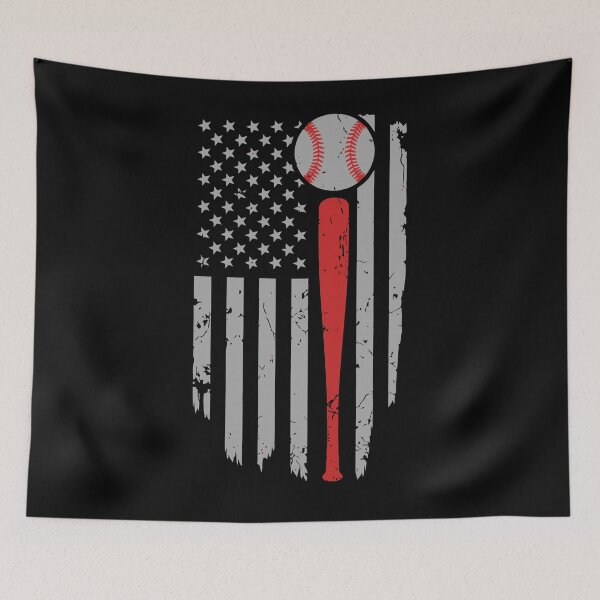 Item preview, Patriotic Baseball Flag Bat Ball USA Vintage designed and sold by Madine Design.