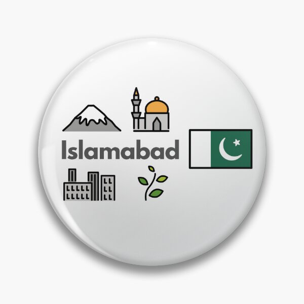 Item preview, Islamabad City Icons - Pakistan Faisal Mosque & Margalla Hills Design designed and sold by iccdesignsshop.