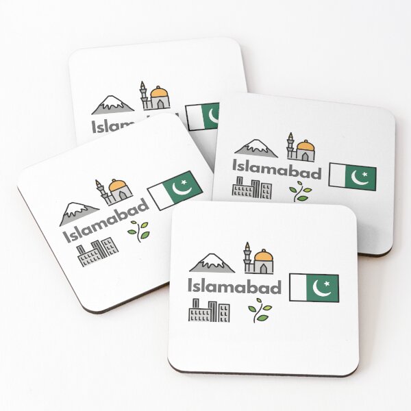 Item preview, Islamabad City Icons - Pakistan Faisal Mosque & Margalla Hills Design designed and sold by iccdesignsshop.