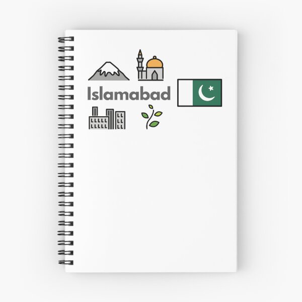 Item preview, Islamabad City Icons - Pakistan Faisal Mosque & Margalla Hills Design designed and sold by iccdesignsshop.
