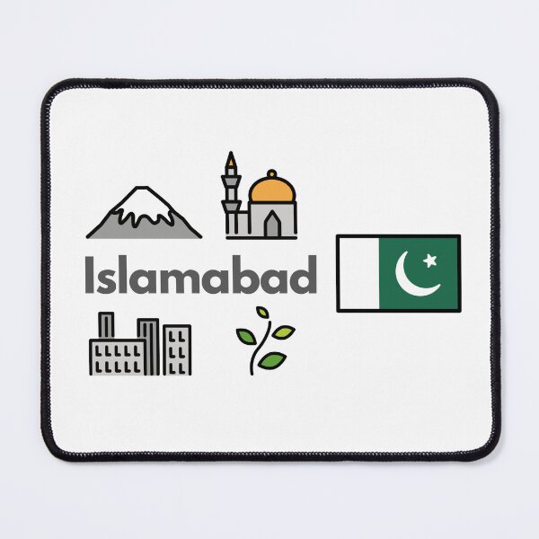 Item preview, Islamabad City Icons - Pakistan Faisal Mosque & Margalla Hills Design designed and sold by iccdesignsshop.