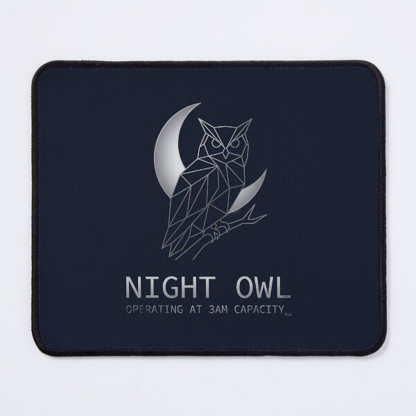 Item preview, Night Owl — Operating at 3AM Capacity Dark Hoodie designed and sold by yamer-merya.