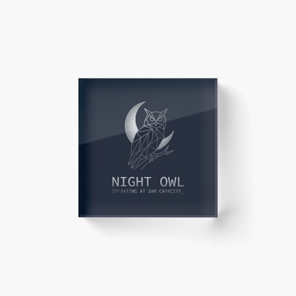 Item preview, Night Owl — Operating at 3AM Capacity Dark Hoodie designed and sold by yamer-merya.