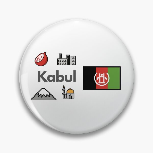 Item preview, Kabul City Icons - Afghanistan Pomegranate & Hindu Kush Mountains Design designed and sold by iccdesignsshop.