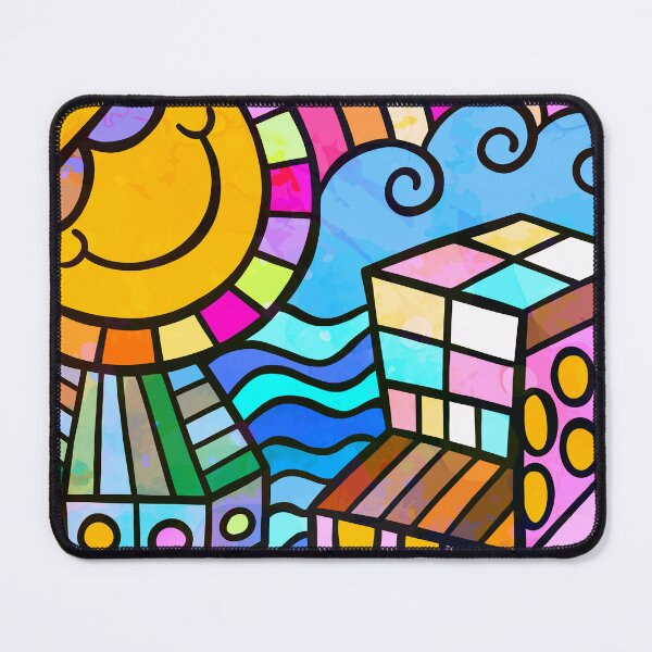 Item preview, Vibrantly Colorful Doodle Art Sunshine, Flowers, And House designed and sold by DEC02.