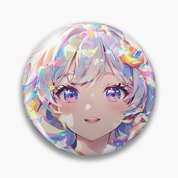 Item preview, Holographic Pastel Kawaii Anime Girl - Sparkly Prism Art designed and sold by Yogeshrock.