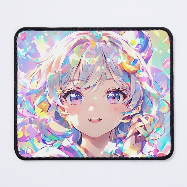 Item preview, Holographic Pastel Kawaii Anime Girl - Sparkly Prism Art designed and sold by Yogeshrock.