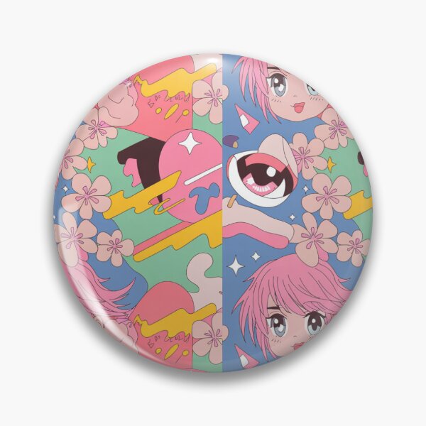 Item preview, Kawaii Anime Girl Seamless Pattern – Pink Hair & Cherry Blossoms designed and sold by Midnight Veil Designs.
