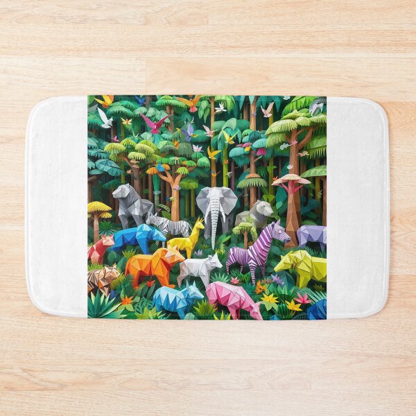 Item preview, Colorful Origami Safari Forest - Geometric Papercraft Animals designed and sold by Yogeshrock.