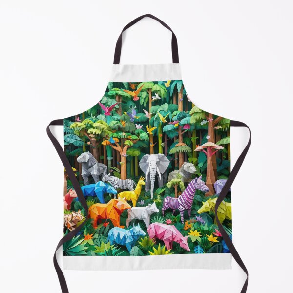 Item preview, Colorful Origami Safari Forest - Geometric Papercraft Animals designed and sold by Yogeshrock.