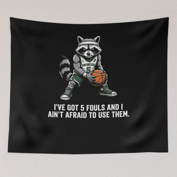 Item preview, Raccoon Basketball 5 Fouls Ain't Afraid Player designed and sold by snowry.
