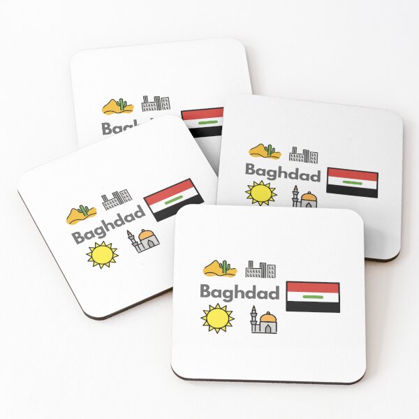 Item preview, Baghdad City Icons - Iraq Desert Sun & Mosque Travel Design designed and sold by iccdesignsshop.