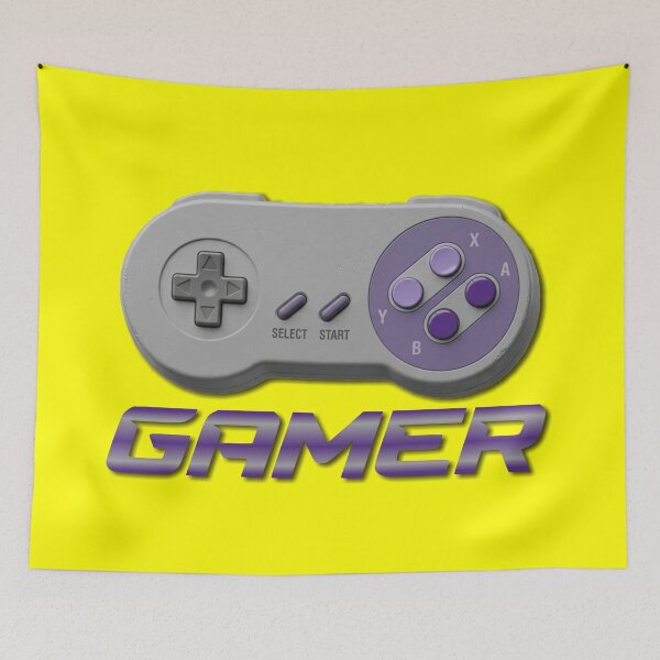 Item preview, SUPER GAMER - #FFFF00 designed and sold by Marlon Oseguera.