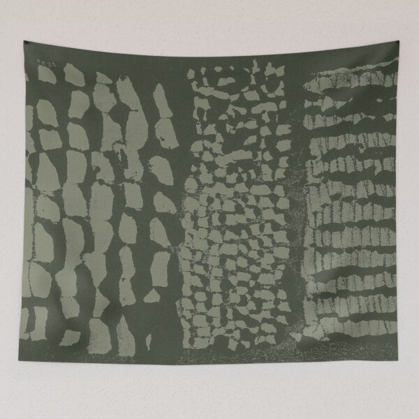 Item preview, Three Grains Textured Monoprint - Pine + Sage designed and sold by Irene Estelle.