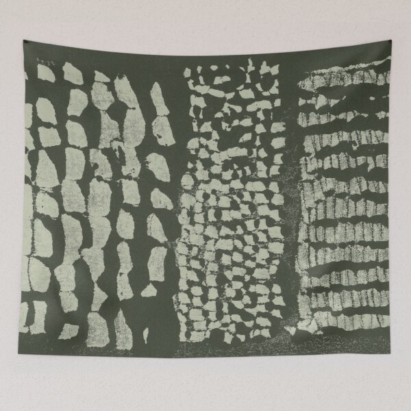 Item preview, Three Grains Textured Monoprint - Pine + Tea designed and sold by Irene Estelle.