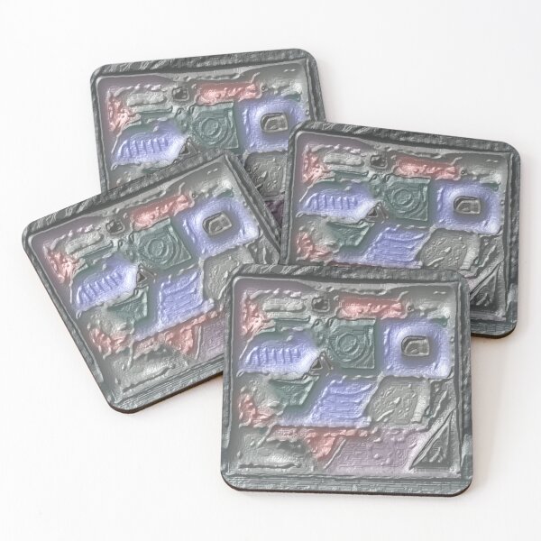 Item preview, modern mosaic flow dark plaster colorful geometric abstract design designed and sold by SmashingDeals.