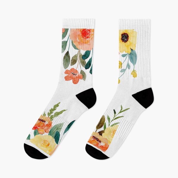 Item preview, Orange and Yellow Flowers designed and sold by The Painted Lamb.