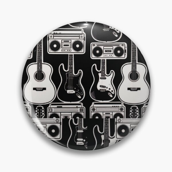 Item preview, Minimal Sound Riot Stickerbomb – Clean Guitar & Boombox Design designed and sold by ShirtsOfDeath.