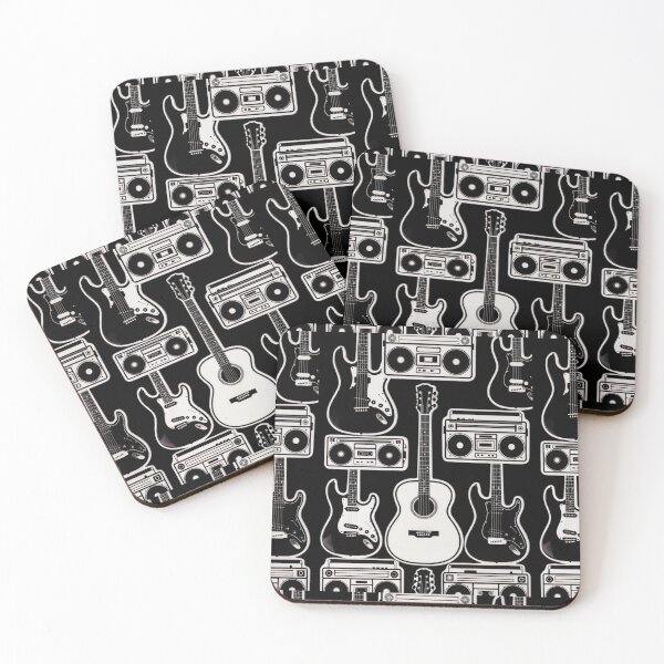 Item preview, Minimal Sound Riot Stickerbomb – Clean Guitar & Boombox Design designed and sold by ShirtsOfDeath.