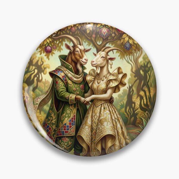 Item preview, The goat and the billy goat in love. Year of the Goat 2027. designed and sold by Natalia-Vlad.