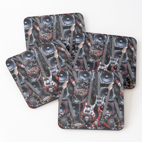 Item preview, Metal Sound Riot Stickerbomb – Heavy Guitar & Boombox Collage designed and sold by ShirtsOfDeath.