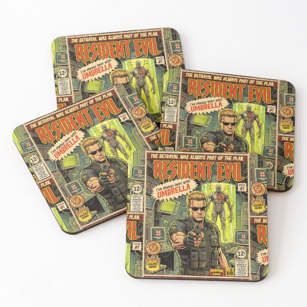 Item preview, Resident Evil Albert Wesker Retro Vintage Comic Cover Art designed and sold by Back2Collage.