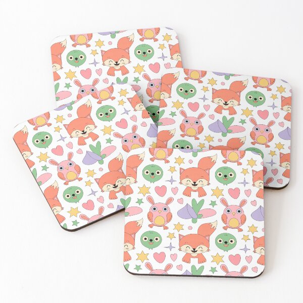 Item preview, Cute Woodland Animals Seamless Pattern – Fox, Owl & Bunny designed and sold by Midnight Veil Designs.