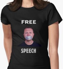 Free Speech - Tommy Robinson Women's Fitted T-Shirt