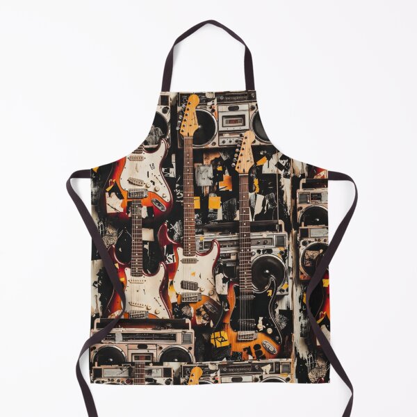 Item preview, Grunge Sound Riot Stickerbomb – Vintage Guitar & Boombox Collage designed and sold by ShirtsOfDeath.