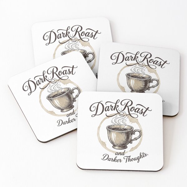 Item preview, Dark Roast and Darker Thoughts — Vintage Coffee Tee designed and sold by yamer-merya.